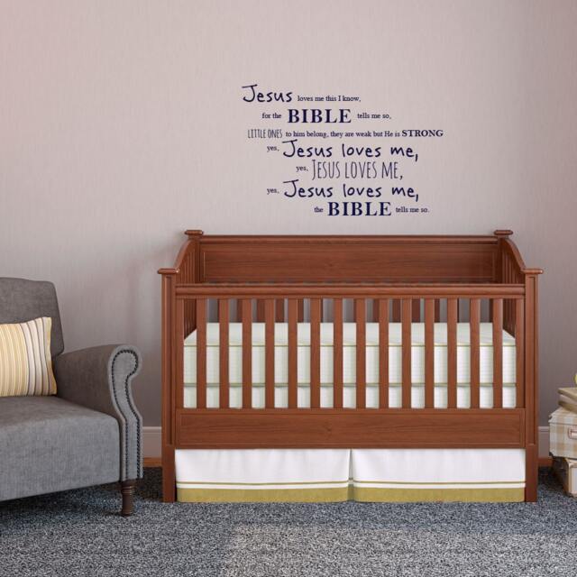 Jesus Loves Me Nursery Song - Vinyl Wall Decal - image 1