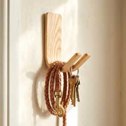 Key Hooks - Ash Adhesive Holder For Wall Dog Leash Hook Entryway Organizer Necklace - thumbnail 1