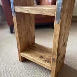 Handmade Rustic Industrial Bedside Cabinet Nightstand Made From Reclaimed Scaffold Boards - thumbnail 3