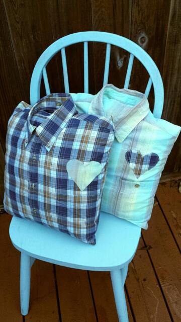 Upcycled Memory Pillow Cover - Made With Clothing From Your Loved One Grief Support Comfort Cover, 16 X Inches Square