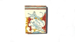 Blue Monkeys Fresco Painting From Santorini Thira , Museum Copy For Gift Her Exact National Museum - thumbnail 1