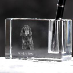 Gordon Setter , Crystal Pen Holder With Dog, Souvenir, Decoration, Limited Edition, Collection - thumbnail 2