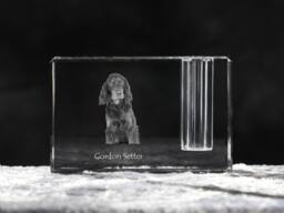 Gordon Setter , Crystal Pen Holder With Dog, Souvenir, Decoration, Limited Edition, Collection - thumbnail 1