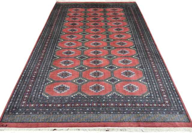7x10 Hot Pink Color Bokhara Rug - 2.00x3.00 Bedroom Luxury Area Turkish Fine Quality Afghan - image 1
