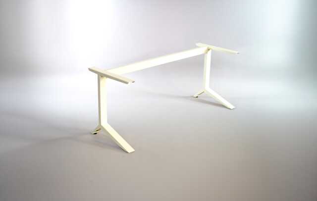 "Modern Steel Desk Frame - Customizable Sizes 28"" H X 24"" W 52" - image 1