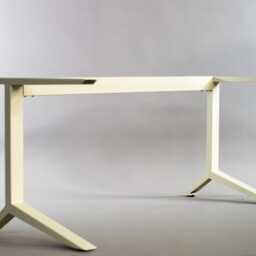 "Modern Steel Desk Frame - Customizable Sizes 28"" H X 24"" W 52" - thumbnail 3