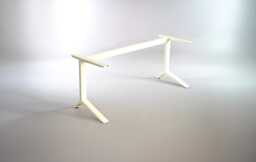 "Modern Steel Desk Frame - Customizable Sizes 28"" H X 24"" W 52" - thumbnail 1