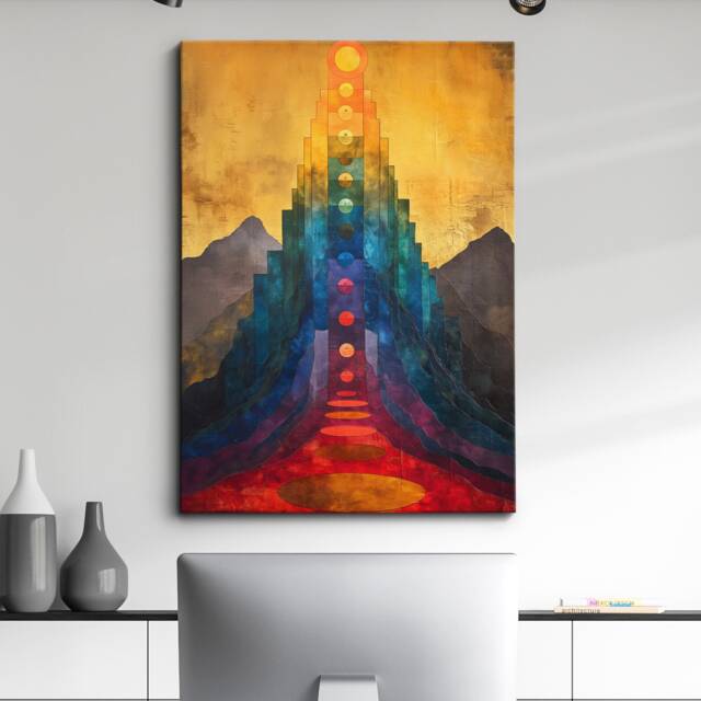 Chakra Body Spiritual Energy Abstract Oil Painting Framed Poster Print & Canvas Wall Decor Art Bedroom Home Interior House Gift - image 1