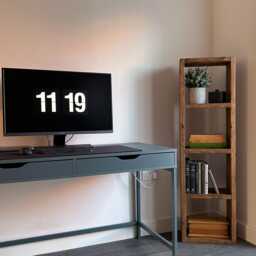 Rustic Narrow Bookcase, Handmade Shelving Unit - thumbnail 2