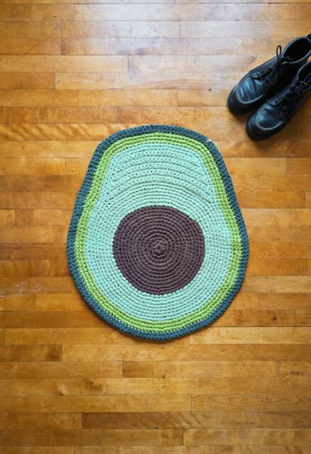 Handmade Avocado Rug - Ready To Ship - image 1