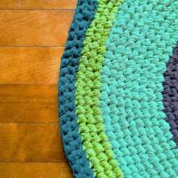 Handmade Avocado Rug - Ready To Ship - thumbnail 3