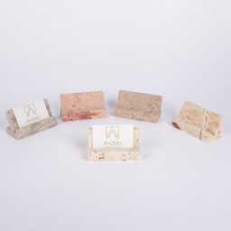 Travertine Business Card Holder, Stone Wedding Place Holders, Stand, Display Menu Photo - thumbnail 1