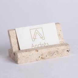 Travertine Business Card Holder, Stone Wedding Place Holders, Stand, Display Menu Photo - thumbnail 2