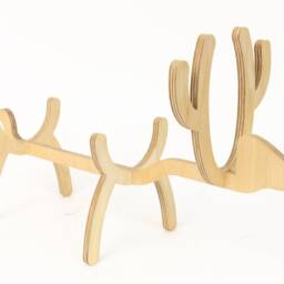 Wine Holder Christmas Table Centerpiece Rack Bottle Wood Wine Gift - thumbnail 2