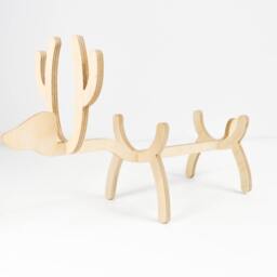 Wine Holder Christmas Table Centerpiece Rack Bottle Wood Wine Gift - thumbnail 3