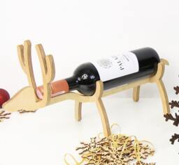 Wine Holder Christmas Table Centerpiece Rack Bottle Wood Wine Gift