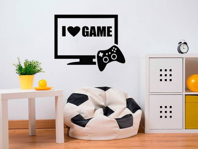 Gamer Wall Decal Video Game Controller, Boys Bedroom Decor 1482 - image 1