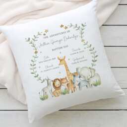 Personalised Christening Cushion, Keepsake Gift, Godparent Baptism Naming Day Gift - thumbnail 3