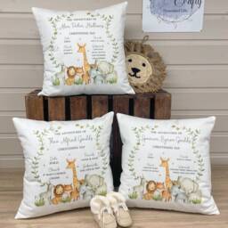 Personalised Christening Cushion, Keepsake Gift, Godparent Baptism Naming Day Gift - thumbnail 4