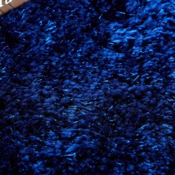 New Navy Blue Thick Silky Soft Shag Pile Rug Modern Luxurious High Quality Mats - thumbnail 2