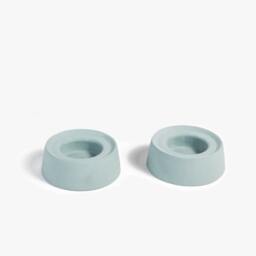 Light Turquoise Ceramic Candle Holder, Tealight Holder Set, Modern Minimalist Tealight, Modern, Shabbat Candlestick