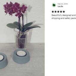Light Turquoise Ceramic Candle Holder, Tealight Holder Set, Modern Minimalist Tealight, Modern, Shabbat Candlestick - thumbnail 4