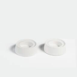 Light Turquoise Ceramic Candle Holder, Tealight Holder Set, Modern Minimalist Tealight, Modern, Shabbat Candlestick - thumbnail 3
