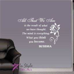 In-Style Decals Wall Vinyl Decal Home Decor Art Sticker All That We Are Is Result Of What Have Thought Buddha Quote Removable Design 338 - thumbnail 3