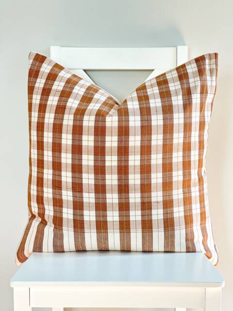 Brown Tribal Hemp Hand Woven Natural Dye Color Hmong Lumbar Pillow Cover - image 1