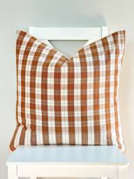 Brown Tribal Hemp Hand Woven Natural Dye Color Hmong Lumbar Pillow Cover - thumbnail 1