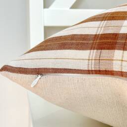 Brown Tribal Hemp Hand Woven Natural Dye Color Hmong Lumbar Pillow Cover - thumbnail 3