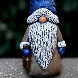 Stone Nordic Statue Concrete Gnome Figurine Outdoor Pixie Sculpture Scandinavian Ornament Gnome Lover Gift Garden Decoration Lover - thumbnail 2