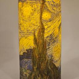 Van Gogh Starry Night Flameless Led Electric Candle Waterproof Battery Operated Non Melt - thumbnail 2