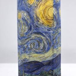 Van Gogh Starry Night Flameless Led Electric Candle Waterproof Battery Operated Non Melt - thumbnail 4