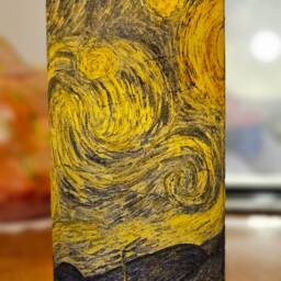 Van Gogh Starry Night Flameless Led Electric Candle Waterproof Battery Operated Non Melt - thumbnail 3