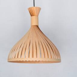 Dining Room Light, Modern Wood Hanging Lamp, Minimal Lighting Chandelier - thumbnail 2