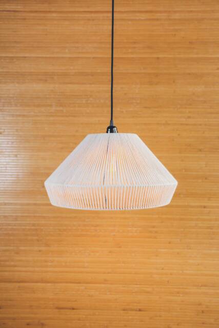 Handmade Macrame Pendant Light Shade, Boho Woven Lamp - image 1