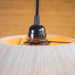 Handmade Macrame Pendant Light Shade, Boho Woven Lamp - thumbnail 3