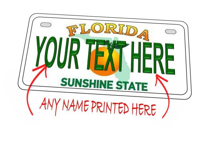 American Personalised Number Plate Florida Birthday Gift 15cm 29cm