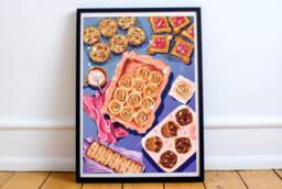 Bakery Print - Cakes & Pastries Illustration Foodie Gift Kitchen Wall Art A4 A3 - thumbnail 1