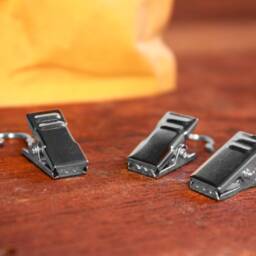 Curtain Clips Silver, Secure Attachment For Wall Cloth & Tapestry With Strong Clamp Hook Hanging - thumbnail 4