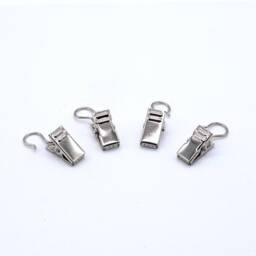 Curtain Clips Silver, Secure Attachment For Wall Cloth & Tapestry With Strong Clamp Hook Hanging - thumbnail 2