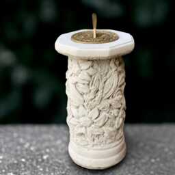 Fantasy Sundial Sculpture Concrete Figurine Outdoor Decoration Handmade Ornament Art Lover Gift - thumbnail 3