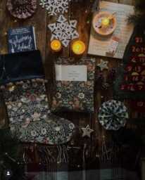 William Morris Strawberry Thief Velvet Heirloom Stocking - thumbnail 4
