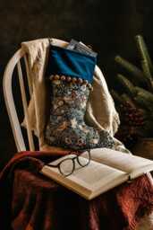 William Morris Strawberry Thief Velvet Heirloom Stocking