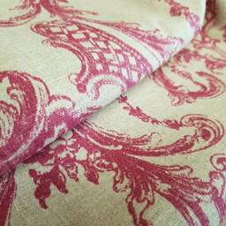 Bordeaux Red Linen Fabric Sample, French Style - thumbnail 2