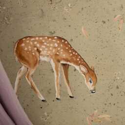 Fawn Wall Decal Neutral Woodland Animal Art For Nursery - thumbnail 2