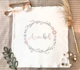 Personalised Floral Baby Blanket, Wildflower Nursery Decor