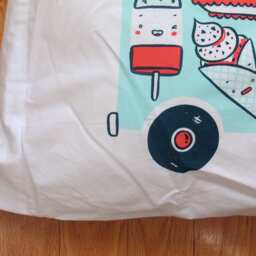 Doggone Delicious Ice Cream Truck Pillow Case in Aqua, Red & Navy - thumbnail 3