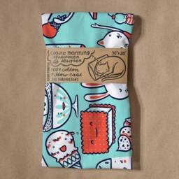 Doggone Delicious Ice Cream Truck Pillow Case in Aqua, Red & Navy - thumbnail 2